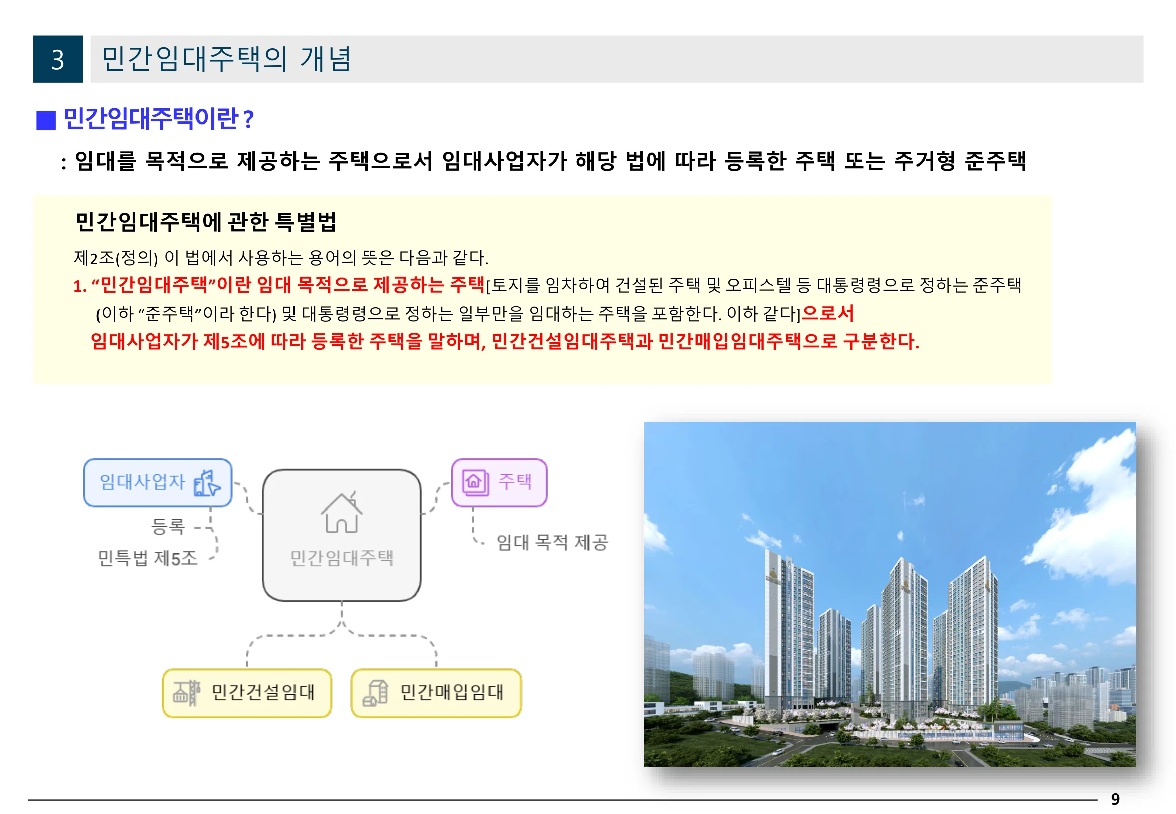 민간임대주택에 관한 특별법 정의